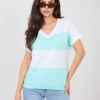 Mátový colorblock top NOVELIA