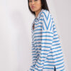 Bílo-modrý oversize top COLLARSTRIPE