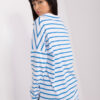 Bílo-modrý oversize top COLLARSTRIPE