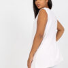 Bílo-růžový pruhovaný plus size top LUMERIA