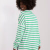 Bílo-zelený oversize top COLLARSTRIPE