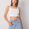 Bílý crop top se stahováním ORLANDA