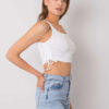 Bílý crop top se stahováním ORLANDA