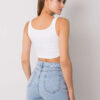 Bílý crop top se stahováním ORLANDA