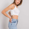Bílý crop top se stahováním ORLANDA