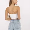 Bílý krajkový bandeau top OPHELISSA