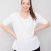Bílé basic plus size tričko LIVELLE Missy