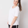 Bílé basic plus size tričko LIVELLE Missy