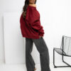 Vínová basic oversize mikina RUE PARIS – BELILIA