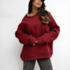 Vínová basic oversize mikina RUE PARIS – BELILIA