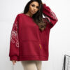 Vínová zateplená oversize mikina RUE PARIS – BRIELIA