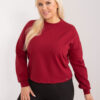 Vínová plus size mikina Florentia – CIRORA