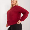 Vínová plus size mikina Florentia – CIRORA