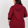 Vínová plus size mikina NOVELLA s tříčtvrtečním rukávem