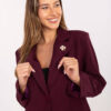 Vínové elegantní sako RUE PARIS – QUELAELLE