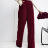 Vínové wide-leg tepláky RUE PARIS – JOVETTA
