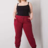 Vínové plus-size tepláky Ainhoa s kapsami – EVIENNA
