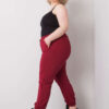 Vínové plus-size tepláky Ainhoa s kapsami – EVIENNA