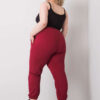 Vínové plus-size tepláky Ainhoa s kapsami – EVIENNA