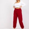Vínové plus-size tepláky Ainhoa s kapsami – EVIENNA