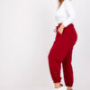 Vínové plus-size tepláky Ainhoa s kapsami – EVIENNA