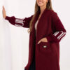 Bordó bouclé kardigan ANTRA oversize