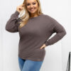 Hnědý plus-size top PETITARA