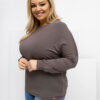 Hnědý plus-size top PETITARA