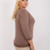 Hnědý plus size top JOIESIZE