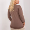 Hnědý plus size top JOIESIZE