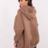 Hnědá oversize kangaroo mikina – RELELIA