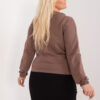 Hnědá plus size mikina HOODELIA s kapsou