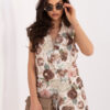 Hnědá elegantní vesta NANDA ITALY MODA s podšívkou