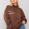 Tmavě hnědá zateplená oversize mikina Kelly – FARIRA