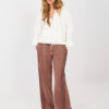 Hnědé wide-leg tepláky NATURAL SIDE – JOVIRA