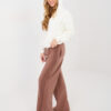 Hnědé wide-leg tepláky NATURAL SIDE – JOVIRA