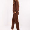 Hnědý casual komplet s oversize mikinou – PHILINA