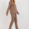 Hnědý casual komplet s oversize mikinou – ANEMONE
