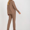 Hnědý casual komplet s oversize mikinou – ANEMONE