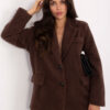 Hnědý oversize kabát RUE PARIS – PERENA