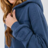 Tlumeně modrá oversize mikina s kapucí NATURAL SIDE – AVRINA