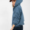 Tlumeně modrá oversize mikina na zip NATURAL SIDE – AVREVA