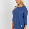 Šedomodrý plus size top VISCARIA