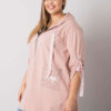 Starorůžová plus-size mikina Zurich na zip – IOLARA