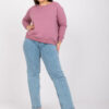Starorůžová plus size mikina Donna – BELALIA