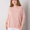 Světle růžová plus size mikina Naenia – ELNARA