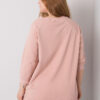 Světle růžová plus size mikina Naenia – ELNARA