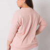 Starorůžová plus size mikina BELLAVINE s aplikací