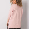 Světle růžový plus size top HERMELIS s aplikací
