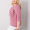Starorůžový plus size top VELARIS